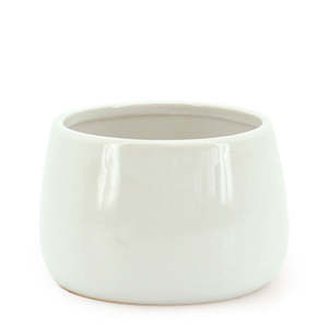 Oceans Ceramics: Ceramic Belly Vase 18Diax13Hcm - White (03-A3-WHI)