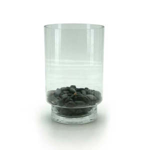 Oceans Glassware: Glass Hurricane Vase 16TDx8BDx25Hcm - Clear (02-HUR25)