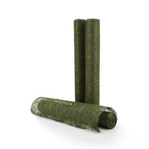 Oceans Fabric Floral Wrap Natural: Abaca Fibre 60cmx5m - Moss