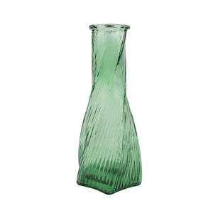 Direct: Glass Volcano Bud Vase 5.2TDx9BDx19Hcm - Green