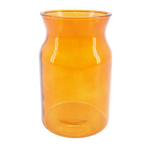 Glass Milk Jug Vase 12.4TDx12.76BDx20Hcm - Orange