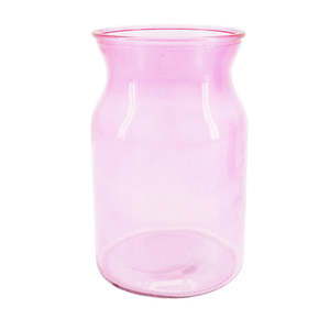 Glass Milk Jug Vase 12.4TDx12.76BDx20Hcm - Light Pink