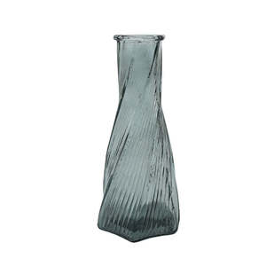Glass Volcano Bud Vase 5.2TDx9BDx19Hcm - Grey
