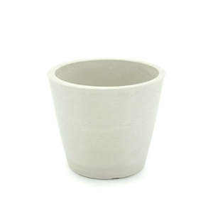 Stonefusion Squat Cone Pot Small 14Diax12.3Hcm - White