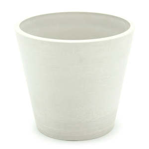 Oceans Stonefusion: Stonefusion Squat Cone Pot Large 20Diax18Hcm - White
