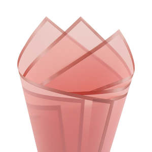 Cello Frost Sheet with Border 60x50cm (53mu) Pk/50 - Rose Pink/Rose Gold