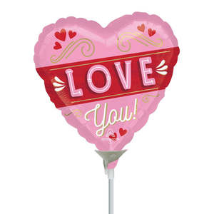 22cm (9”) Hrt Retro Love You - Multi