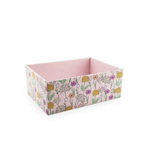 Floral Design Hamper Box Small 25Lx19Wx9.6Hcm Pk/10 - Soft Pink/Multi