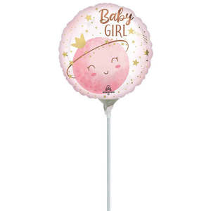 22cm (9”) Rnd Little Moon Girl - Pink