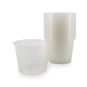 Plastic Round Container 17TDx12.5BDx13Hcm (2000ml) Pk/30 - Clear