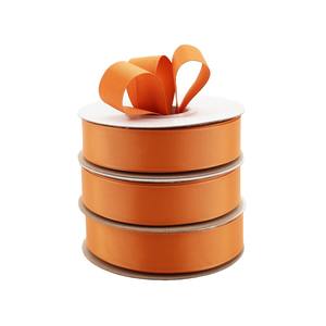 Recycled Polyester Grosgrain Satin Ribbon 25mmx25m - Ginger