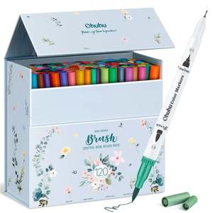 Water Based Markers: Ohuhu Maui 120 Colours Dual Tip Water Based Art Markers