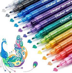 Pens: Ohuhu Glitter Metallic Marker Pens, 12 Colours