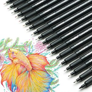 Pens: Ohuhu 18 Coloured Fineliner Drawing Pens
