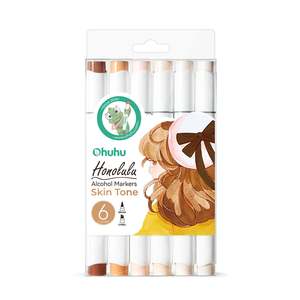 Honolulu: Ohuhu Honolulu 6 Skin Tone Colours Dual Tip Alcohol Art Markers