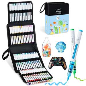 Acrylic Markers: Ohuhu Kahuku 72 Direct-ink Acrylic Paint Markers, Brush Tip