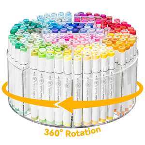 Marker Organisers: Ohuhu 360° Rotating Clear Acrylic Marker Organiser
