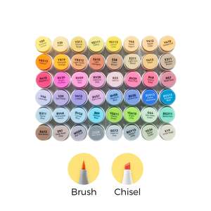 Ohuhu Honolulu 48 Mid-tone Colours Dual Tip Alcohol Art Markers