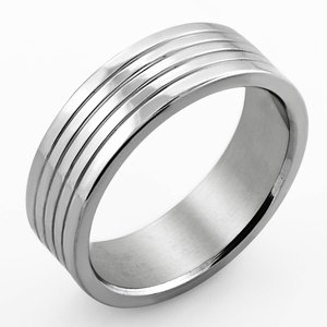 Products: Black Ring with Steel Centre