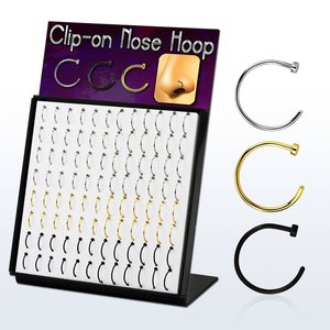 Sterling Silver Bend Yourself Nose Studs With Prong Set Coloured Crystals