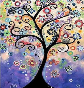 Made To Order Abstract: Paint by Number - Branching Out