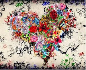 Paint by Number - Colourful Heart