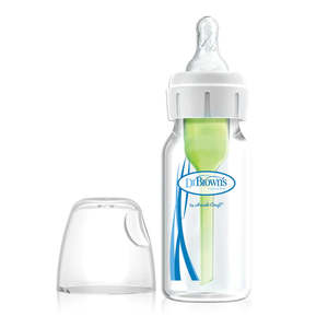 Globo Basis Collection: Dr Brown's Options+ Anti Colic Narrow Neck Bottle with Level 1 Teat, 120ml