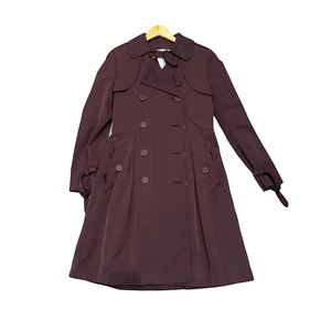 The Vintage Edit: SABA Marroon Double button Trench coat R0625