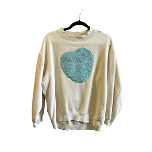 ACNE STUDIOS Cream Cotton Say no to drugs Crew Y0825