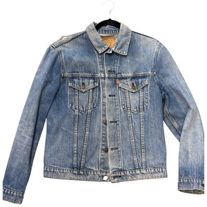 LEVIS Blue denim vintage trucker jacket orange tab P1125