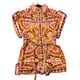 ZIMMERMANN multi coloured paisley linen romper, with tie P1125