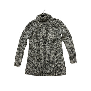 MARLE Wool Black White Turtleneck Long sweater P0625