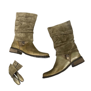 Shoes: LA PARGAY Olive vintage Suede leather boots P0226