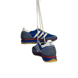 ADIDAS blue Leather suede sneakers P0226