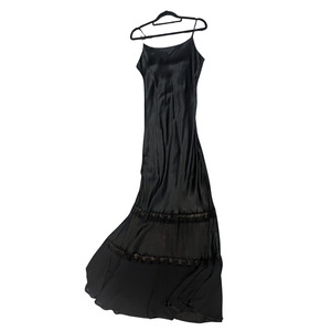 Dresses: DAVID HOUSE black Vintage Lace shift bottom Maxi Dress B0226