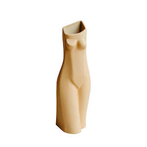 La Donna Vase Collection: Evelina Body Vase - Earthy Yellow