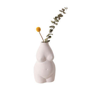 La Donna Vase Collection: Aida Body Vase - White