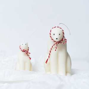 Teddy Candle Collection: Polar Bear Candle - Mum & Baby