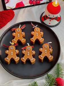 Gingerbread Man Candle - Brown
