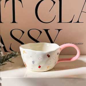 Handmade Clay Mug - Bunny’s Secret Pink