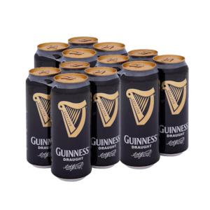 Beer Bargains: (BBE: 09/01/2025) Guinness Draught Stout Beer 440ml - 12 Pack