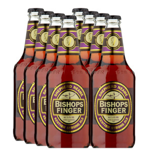 United Kingdom England: Shepherd Neame Bishops Finger Strong Ale 5.2% 500ml - 12 Pack