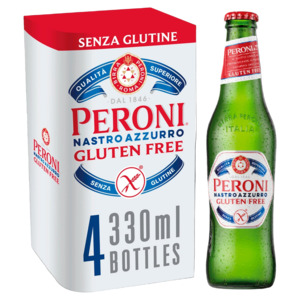 Peroni Nastro Azzurro Gluten Free 330ml - 4 Pack