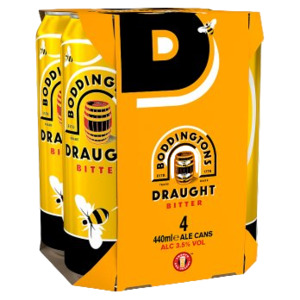 Boddingtons Draught Bitter Beer Cans 440ml - 4 Pack