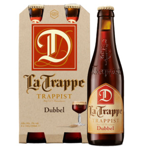 Beerswelove: La Trappe Dubbel 7.0% 330ml - 4 Pack