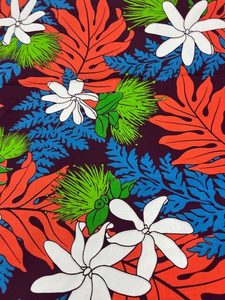 IP88 – Island Prints – Vibrant Orange, White, Fluro Green and Rich Blue on B&hellip;