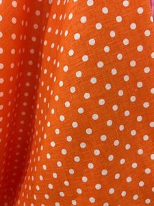 100% Cotton – Orange Small 2mm White spots on Orange 100% Cotton – 1.15cm wi&hellip;