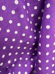 100% Cotton – Lilac – Large 6mm White Spots on Lilac 100% Cotton – 1.15cm &hellip;