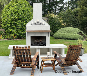 Products: Contemporary Fireplace - Double Base morepork