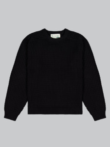 Fisherman Knit Sweater - Black
